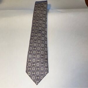 Nob Hill Collection Men's 100% Silk Geometric Patterned Necktie /Tie, Suave